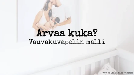 Arvaa kuka? Vauvakuvapelin malli