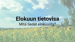 Elokuun tietovisa – Mitä tiedät elokuusta?