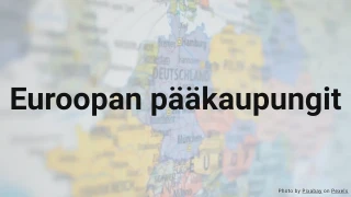 Euroopan pääkaupunkien tietovisa
