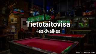 Yleinen tietovisa II - Keskitasoinen haaste