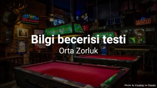Genel Bilgi Yarışması II - Orta Seviye Meydan Okuma