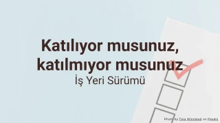 Katılıyor musunuz, katılmıyor musunuz? İş yeri anketi testi şablonu