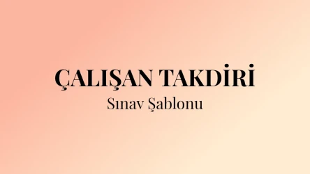 Çalışan Tanıma Quiz Şablonu