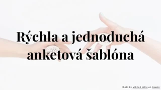 Rýchla a jednoduchá šablóna na anketový kvíz