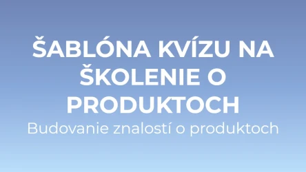 Šablóna kvízu na školenie o produktoch: Budovanie znalostí o produktoch