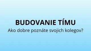 Kvíz na budovanie tímu v spoločnosti