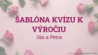 Šablóna výročného kvízu
