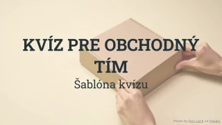 Šablóna kvízu pre obchodný tím