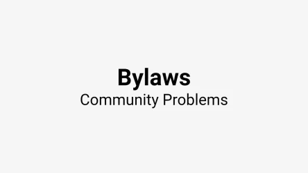 Bylaws - Community Problems