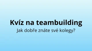 Šablona kvízu na teambuilding