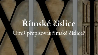 Římské číslice přepis