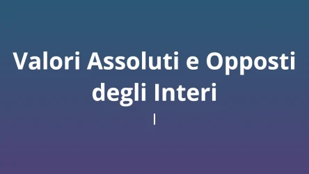 Valori Assoluti e Opposti degli Interi I - Quiz di Matematica
