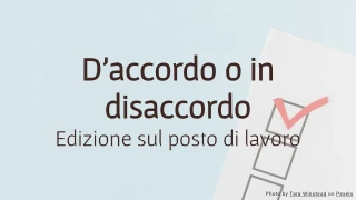 D'accordo o in disaccordo: Modello di sondaggio sul posto di lavoro