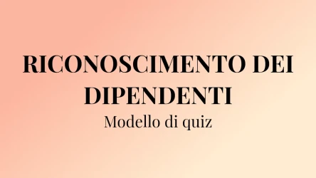 Modello di quiz sul riconoscimento dei dipendenti