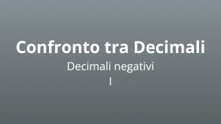 Confronto tra Decimali Negativi I - Quiz di Matematica