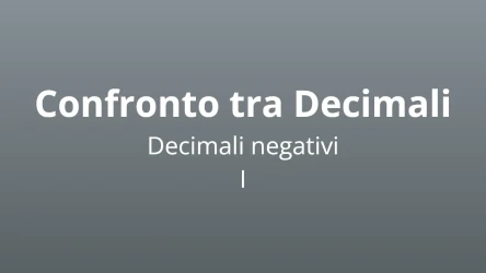 Confronto tra Decimali Negativi I - Quiz di Matematica