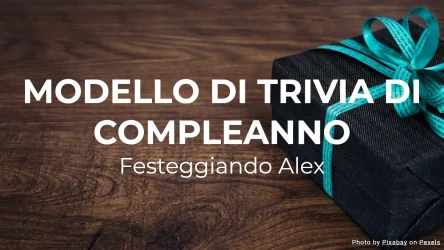 Modello di Trivia di Compleanno