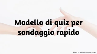 Modello di quiz per sondaggio rapido