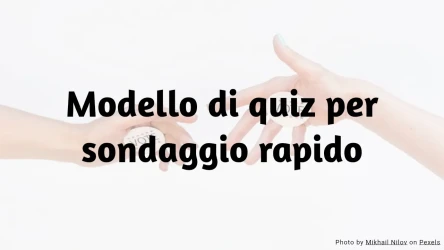 Modello di quiz per sondaggio rapido