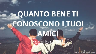 Quanto bene ti conoscono i tuoi amici Quiz Template