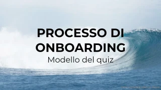 Modello di Quiz per l'Onboarding