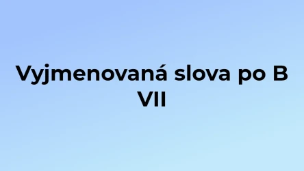Kvíz: Vyjmenovaná slova po B (7)