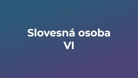 Kvíz: Slovesná osoba (6)