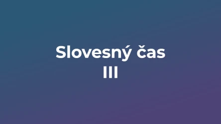Kvíz: Slovesný čas (3)