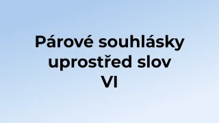 Kvíz: Párové souhlásky uprostřed slov (6)