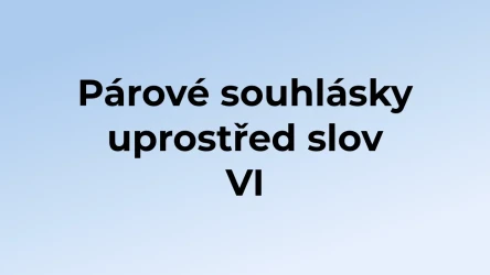 Kvíz: Párové souhlásky uprostřed slov (6)