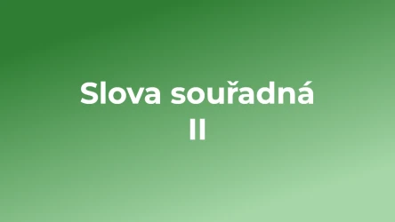Kvíz: Slova souřadná (2)