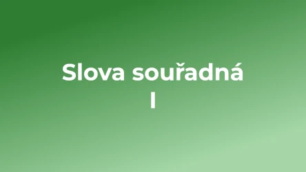 Kvíz: Slova souřadná (1)