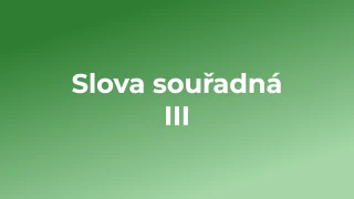 Kvíz: Slova souřadná (3)