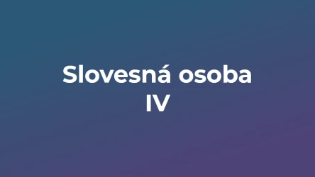 Kvíz: Slovesná osoba (4)