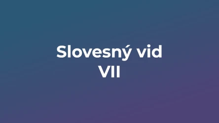 Kvíz: Slovesný vid (7)