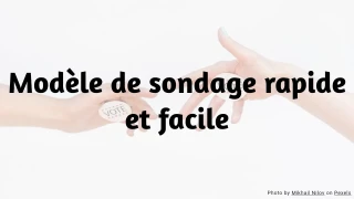 Modèle de quiz sondage rapide et facile
