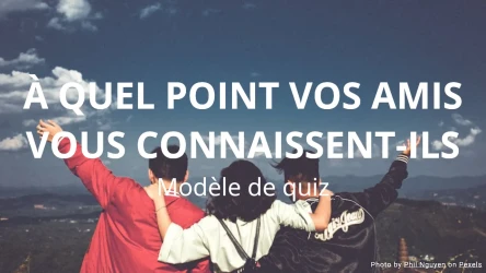 À quel point vos amis vous connaissent-ils Modèle de quiz