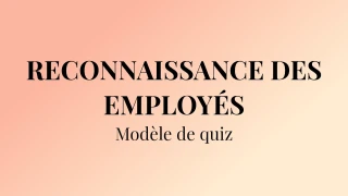 Modèle de quiz sur la reconnaissance des employés