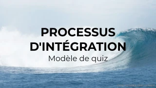 Modèle de quiz d'intégration