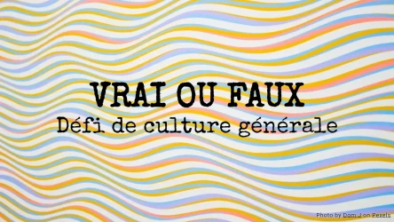 Vrai ou faux : Défi de culture générale
