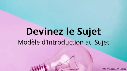 Devinez le Sujet - Modèle d'Activité d'Introduction au Sujet