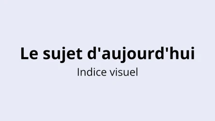 Modèle de quiz du sujet d'aujourd'hui - Indice visuel
