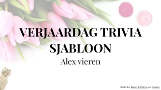 Verjaardag Trivia Sjabloon