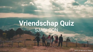 Vriendschap Quiz Sjabloon