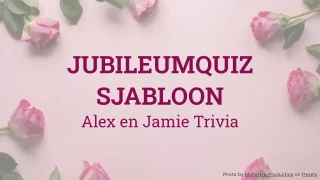 Jubileumquiz sjabloon