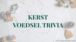 Kerst Voedsel Trivia Quiz
