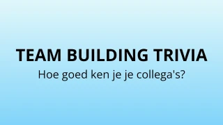 Bedrijf Team Building Quiz Sjabloon