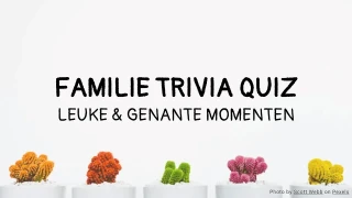 Familie Trivia Quiz Sjabloon