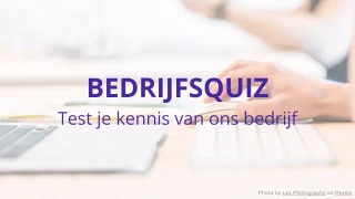Bedrijfskennis Quiz Sjabloon