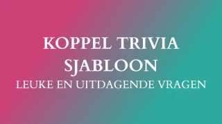 Koppel Trivia Quiz Sjabloon